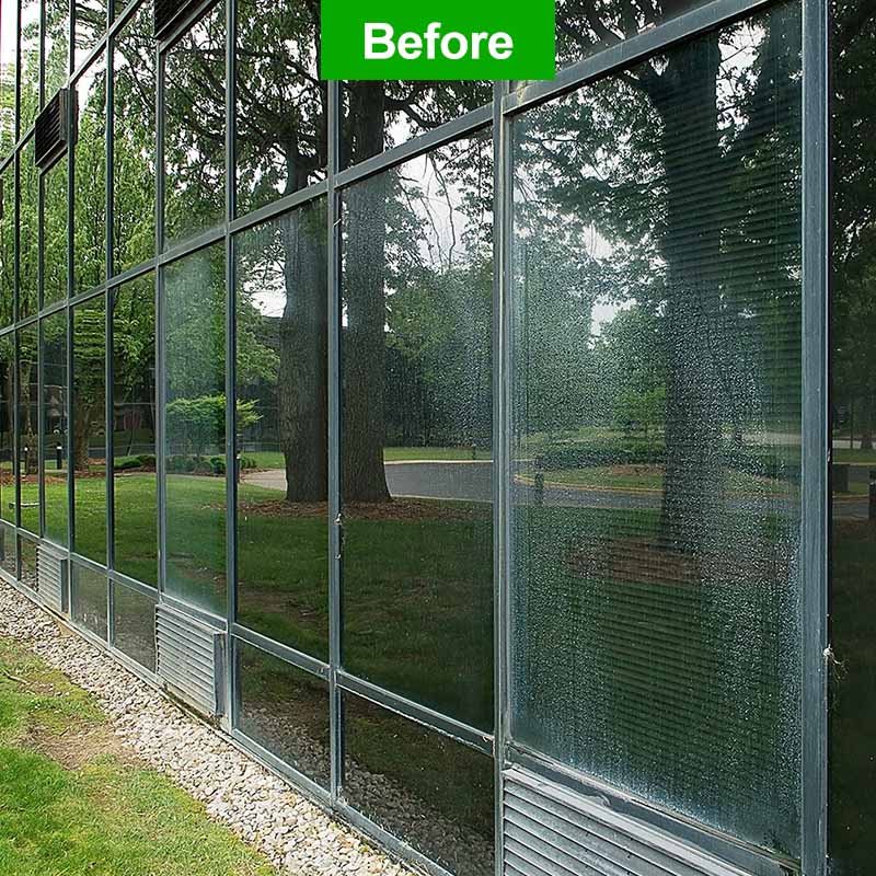 Before using Glass Rescue on office exterior window