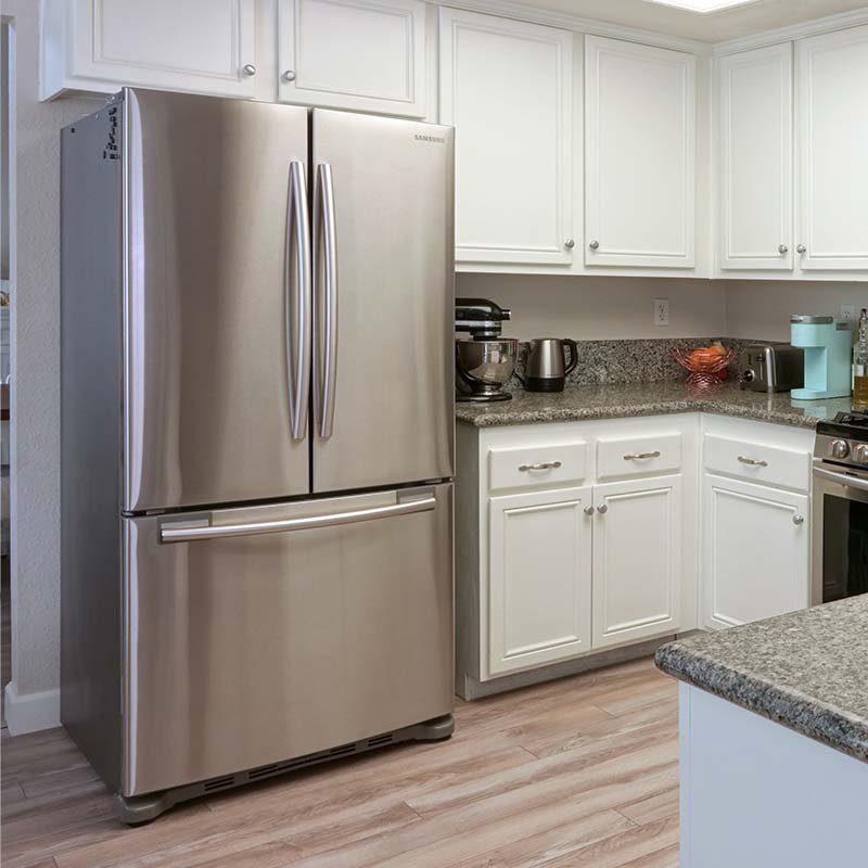 Stainless Steel Refrigerator in Kitchen