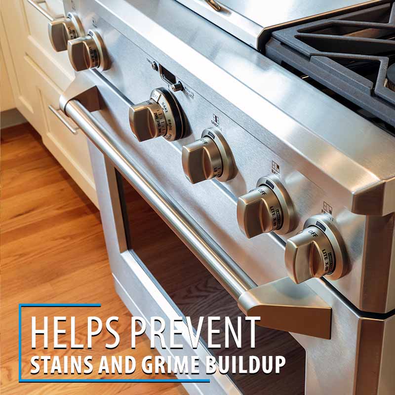 Helps Prevent Stains and Grime Buildup Stove Top